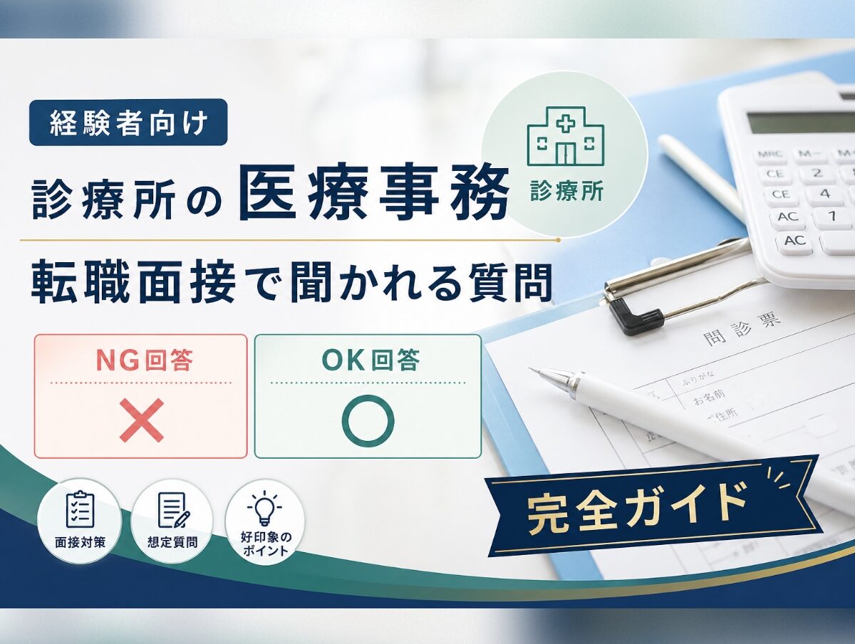 【経験者向け】診療所の医療事務が転職面接で聞かれる質問＆“NG・OK回答”完全ガイド