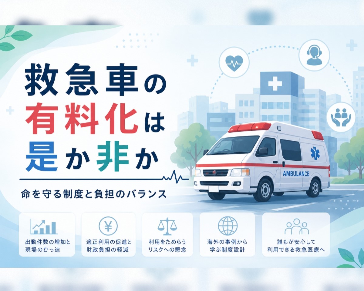 救急車の有料化は是か非か――命を守る制度と負担のバランス